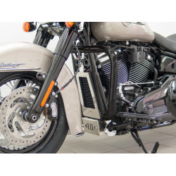 Pièces en carbone Tuning Fehling Schutzbügel, große Ausführung aus 38 mm Rohr, schwarz für Harley Davidson Softail, Deluxe, F...